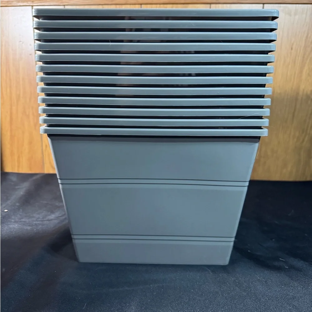 Gray Storage Bins Set‎ of 12  NEW
